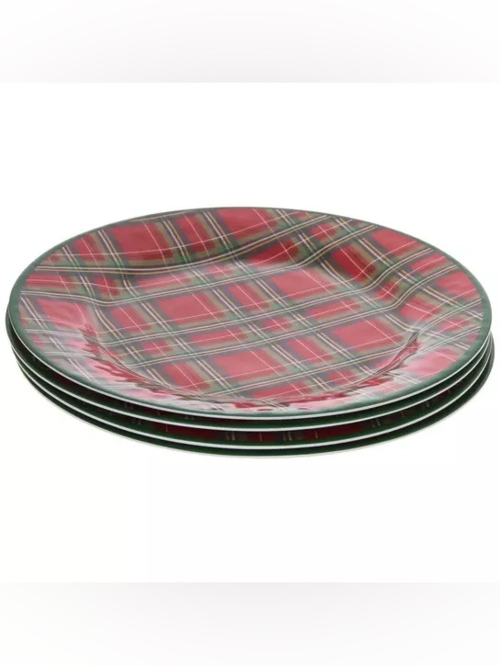 Christmas Plaid Dinner Plates